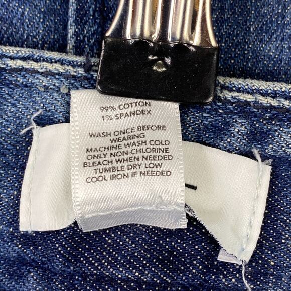 Ann Taylor LOFT Blue Denim Miniskirt Pockets Belt Loops Size 4 - Picture 5 of 10